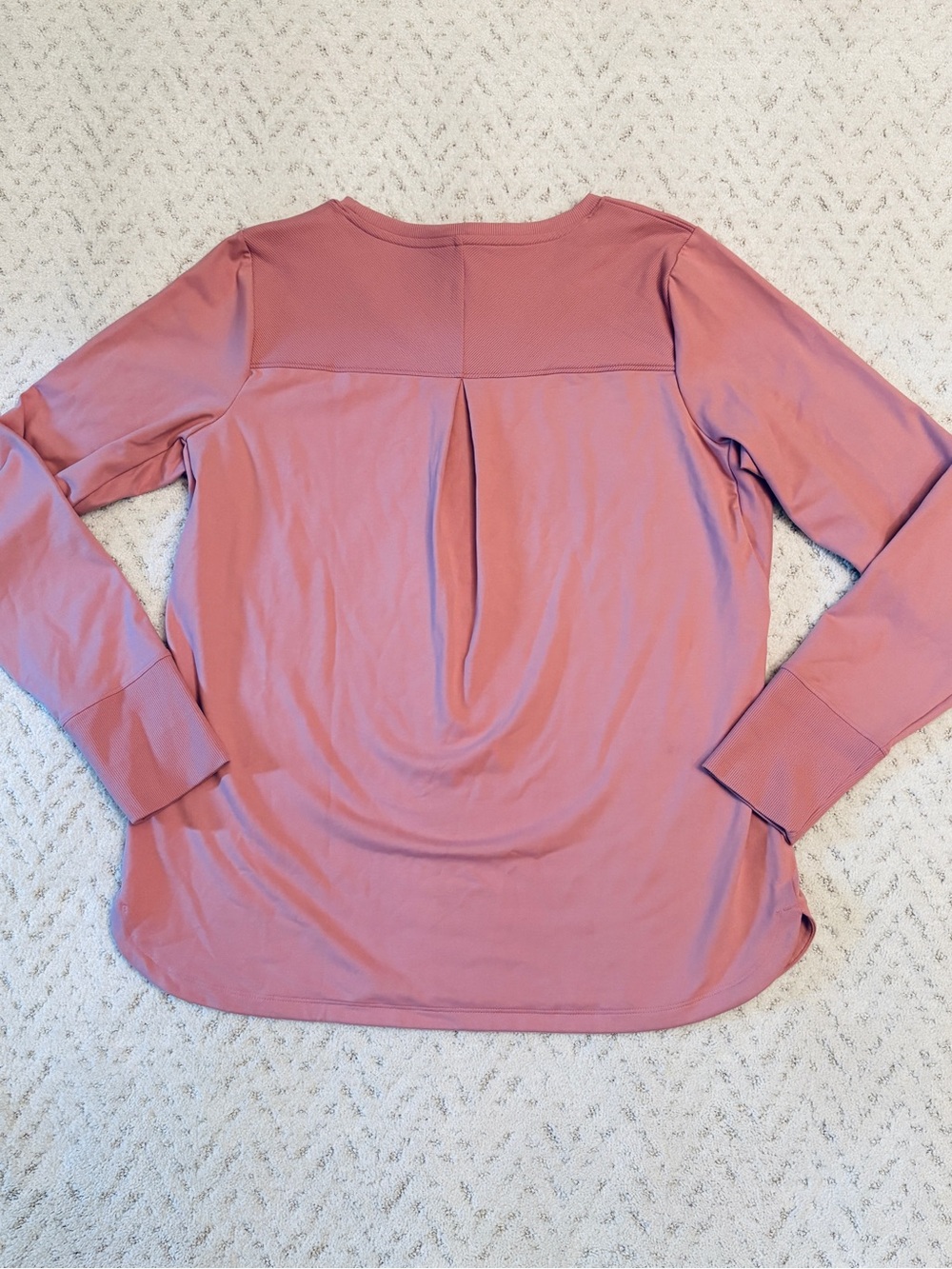 Duluth Trading NEW NoGA Classic Long Sleeve Tee Womens Large Dusty Rose Stretch - Picture 3 of 10